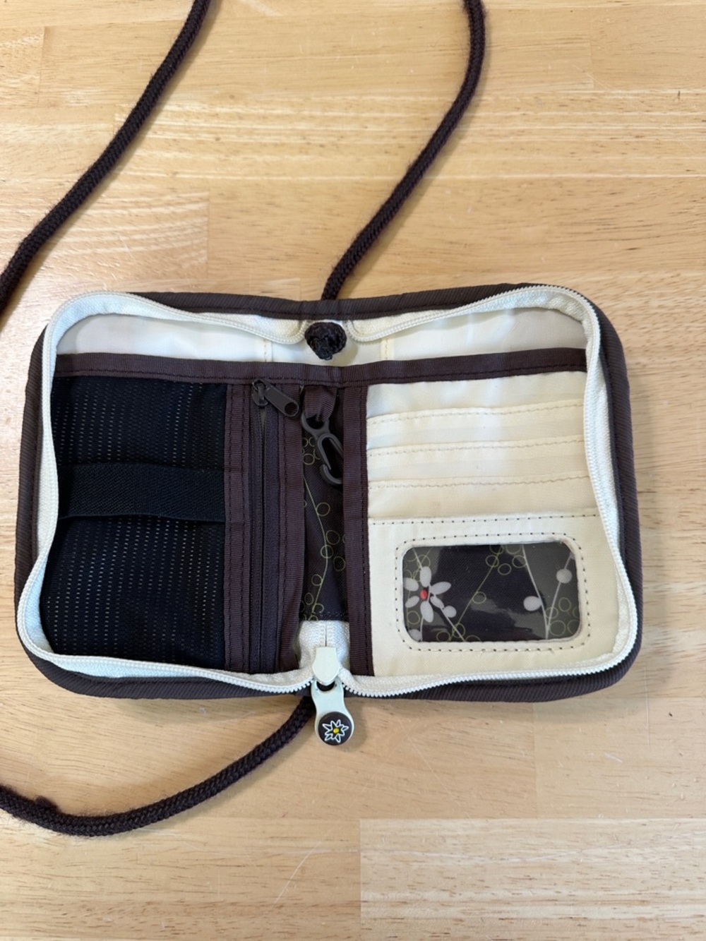 Sherpani ZOE Light Green Crossbody with Brown Trim and Daisy Embroidery - Picture 11 of 14